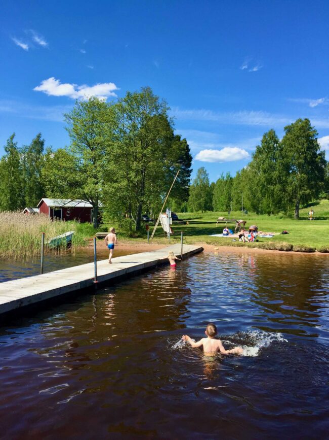 Badplatsen vid Lilla Bellen