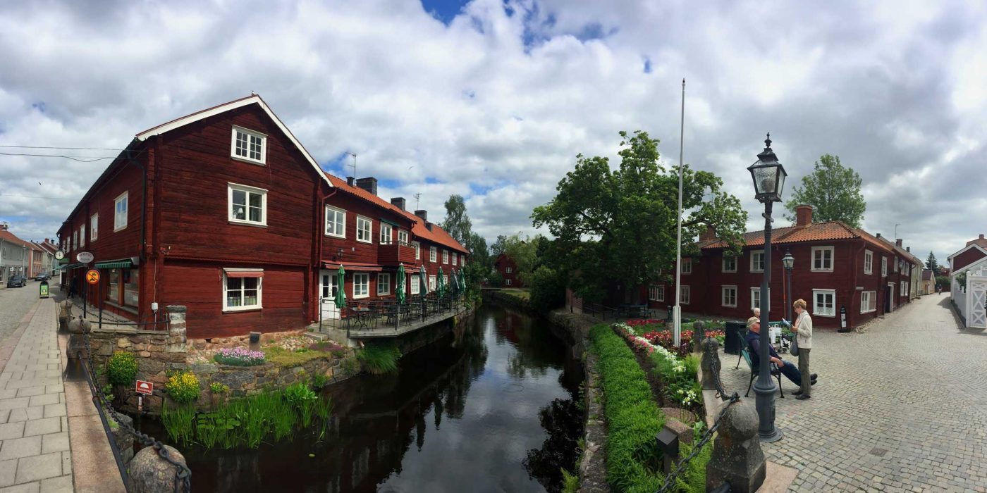 Eksjö trästad - panorama vid kanalen