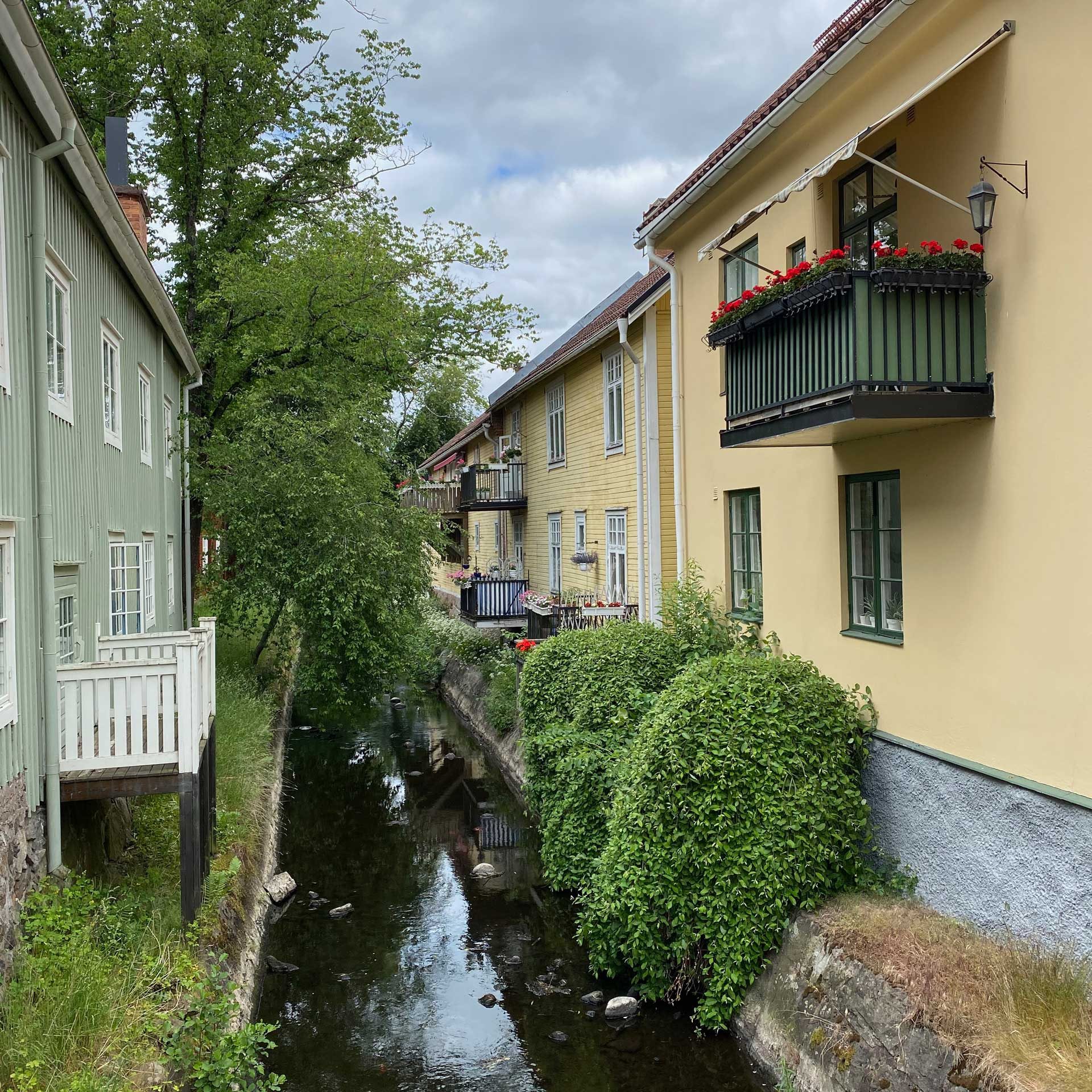 Trästaden Eksjö vid kanal