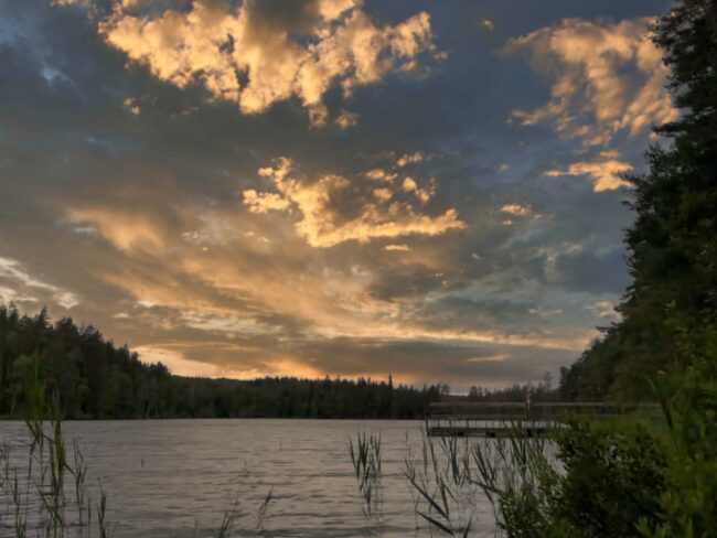 Försjön i solnedgång