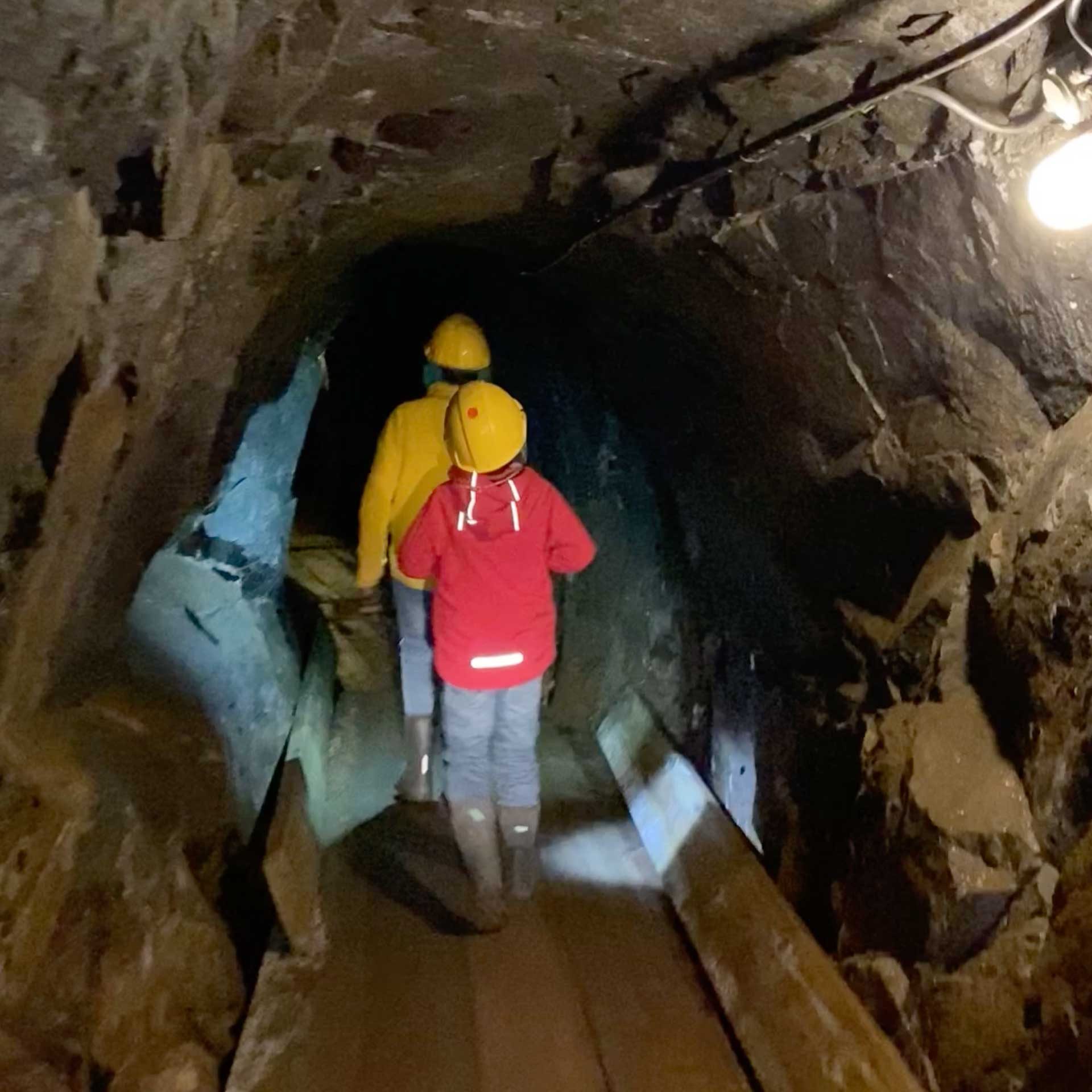 På väg ner i Kleva Gruva